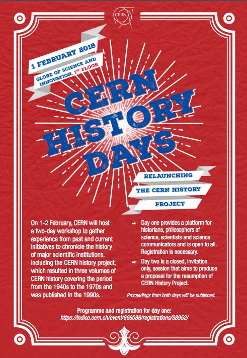 CERN History Days – 1 February 2018