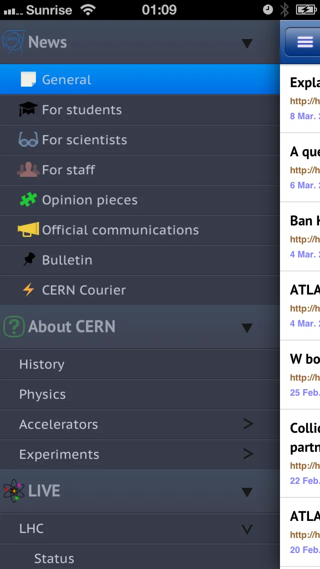 A new iOS application for CERN